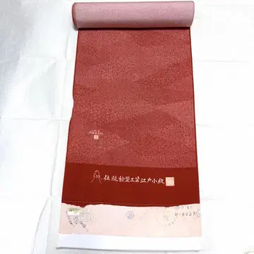 순수 실크 2대 엔조지 한지 전통 극형 공예 에도 코몬 빨간색 계열 옷감