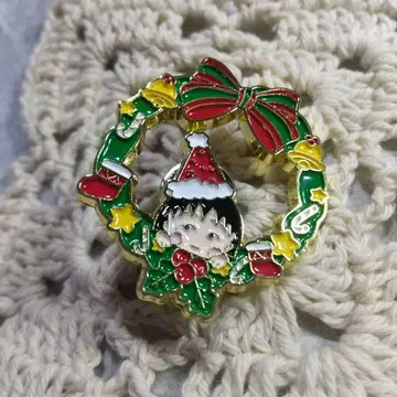 마루코는 아홉살(치비 마루코짱) 크리스마스 리스 핀 배지