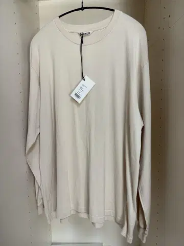 AURALEE LUSTER PLAITING L/S TEE : 핑크 베이지