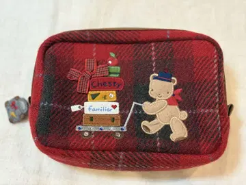 familiar 체크 무늬 파우치