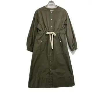 yori 올리브 컬러 노카라 자켓