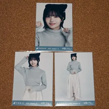 노기자카46 브로마이드 나카니시 아루노 고양이 귀 니트 모자 컴프