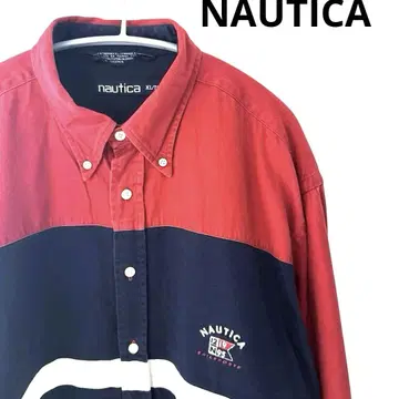 NAUTICA 긴팔 셔츠 노티카 구제 의류 XL 사이즈 90s 버튼 다운