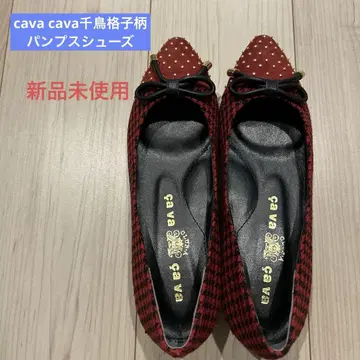 cava cava 하운드투스 패턴 펌프스 신발