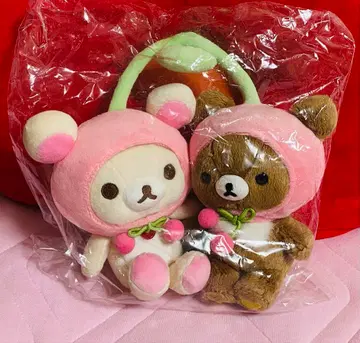 리락쿠마 후르츠 나카요시 봉제 인형 코리락쿠마 차이로이코구마