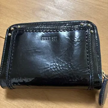 ANNA SUI 블랙 접이식 지갑 버터플라이 참 포함
