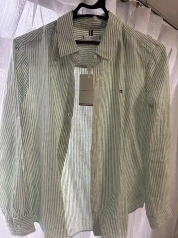 [ 미사용 ] TOMMY HILFIGER 스트라이프 셔츠 EUR34