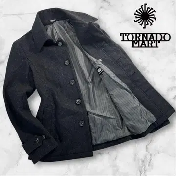 컨디션 최상 TORNADO MART 하프 코트 사이즈 M 차콜 그레이