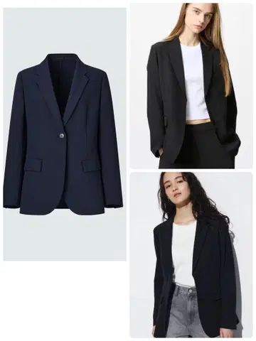컨디션 최상 여성용 UNIQLO 감동 자켓 size L 네이비