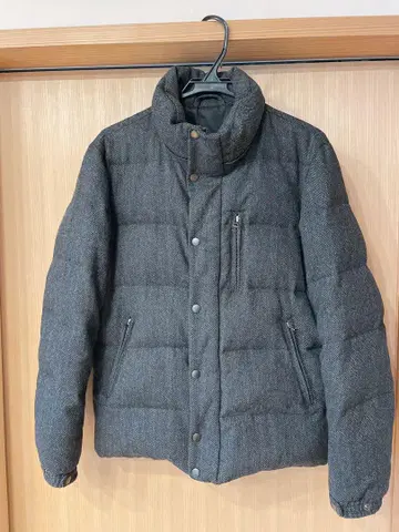 그레이 헤링본 다운 자켓