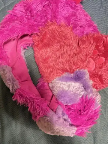 후드 부착 머플러 체셔 고양이