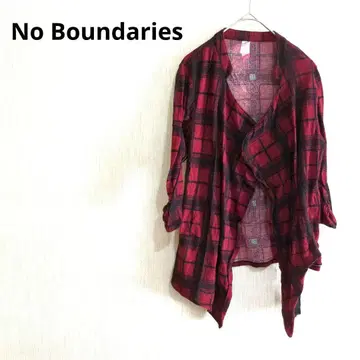 No Boundaries 체크 무늬 긴팔 셔츠 L/G