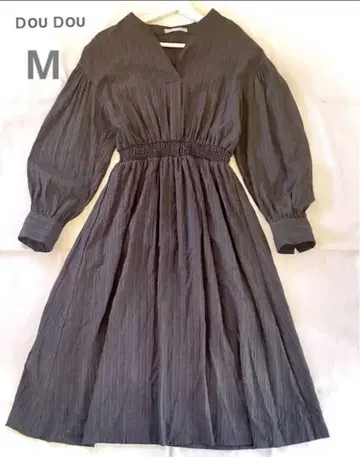 가을 두두 그레이 허리 셔링 원피스 M