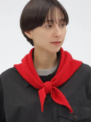 [ 24AW ] MHL. 삼각형 스카프 빨간색