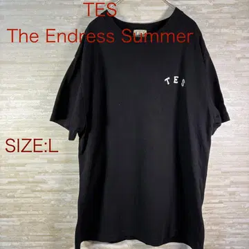 TES T셔츠 L사이즈 백 프린트 (자수) 있음