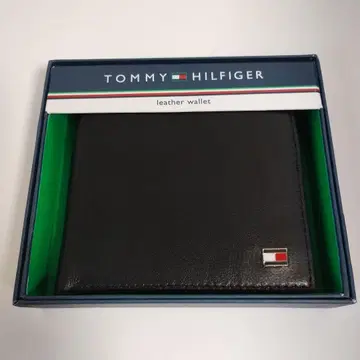 TOMMY HILFIGER 타미힐피거 이단 접이식 지갑 블랙 박스 포함
