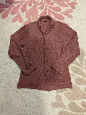 SISLEY 핑크 니트 테일러드 자켓