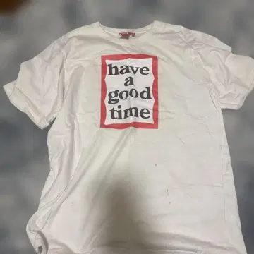 화이트 T셔츠 have a good time