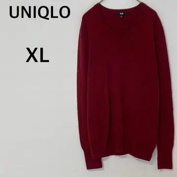 UNIQLO 유니클로 V넥 니트 [XL] 스웨터 빅 사이즈 모 100%