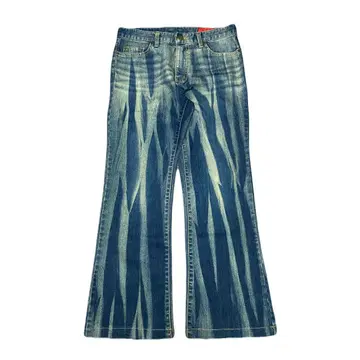 y2k bleached Stripe Jeans
