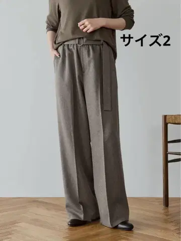 crewre 프리 허리 벨트 팬츠 ash brown