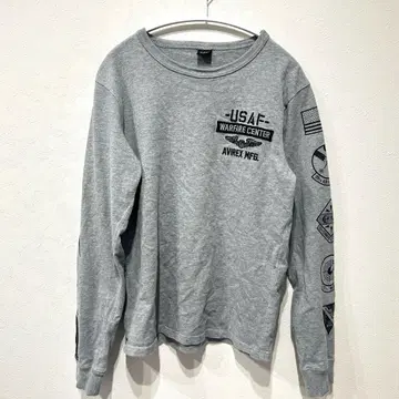 AVIREX USAFA Warfare Center 긴팔 셔츠 M 그레이