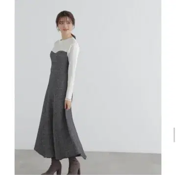 트위드 도킹 원피스