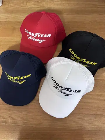 GOODYEAR 레이싱 메쉬 캡 4개 세트