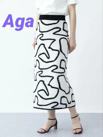 [새상품] Aga 니트 롱 스커트