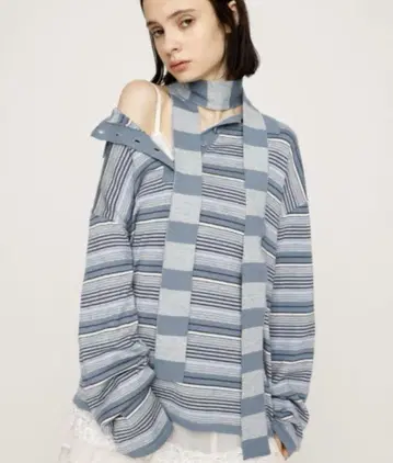 HG KNIT ASYMMETRY TOPS 하이 게이지 니트 비대칭
