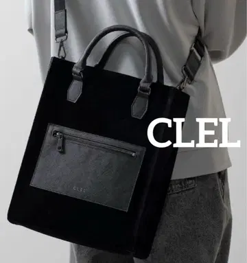 CLEL 클레일 페이크 스웨이드 토트백 2way 스퀘어 백