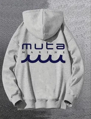muta 그래픽 후드티 그레이 S