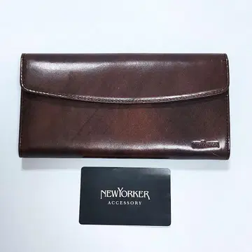 미사용 NEWYORKER 가죽 지갑 천연 가죽 남성용 장지갑