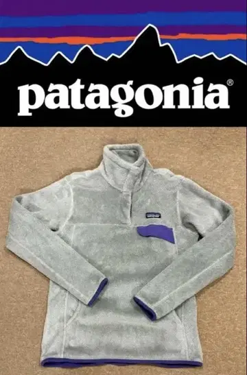 patagonia 플리스 자켓 그레이/퍼플