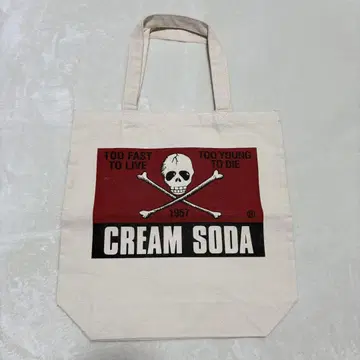 y100422 CREAM SODA 토트백 프린트 로고