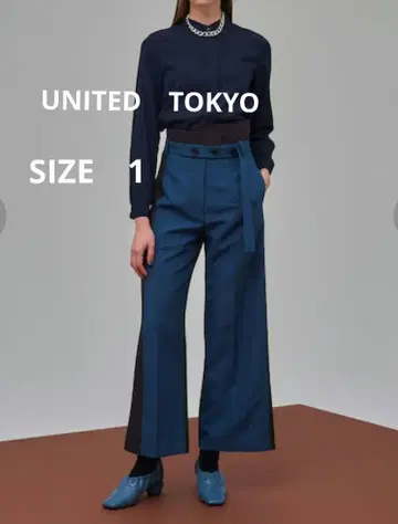 UNITED TOKYO 팬츠 여성용 오샤레 개성있는 아름다운 실루엣