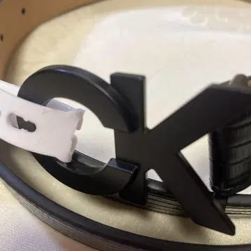 택 포함 새상품 CK 블랙 로고 벨트 XL