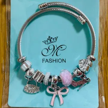 간사이 만박 네팔관 핑크 계열 리본 팔찌