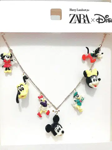 ZARA 해리 램버트 참 목걸이 디즈니 미키 도날드