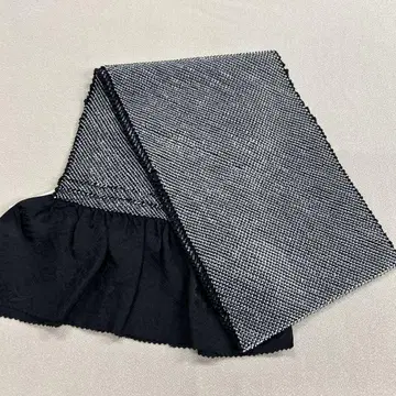 순수 실크 총시보리 오비 블랙