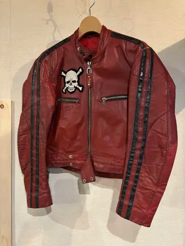 70s 독일 HARRO 라이더 투톤 빨검 EURO 가죽 라이더