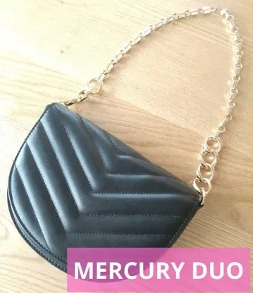 새상품급 MERCURYDUO 라운드 숄더백 퀼팅 파티