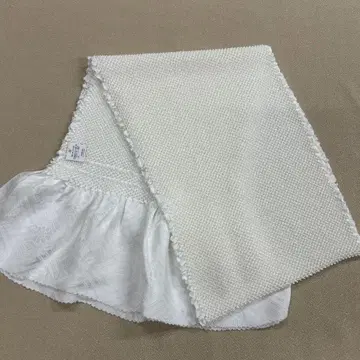 순수 실크 총시보리 오비 아게 화이트