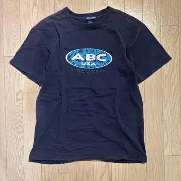 90s ABC USA제 빈티지 T셔츠 미국제 아메카지 네이비