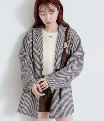 미사용 새상품 kastane [안감 없음] 체크 셔츠 자켓 블랙