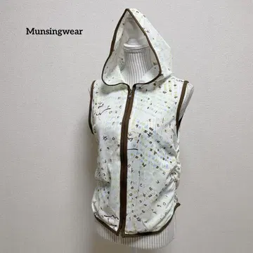 먼싱웨어 골프웨어 베스트 후드 집업 메쉬 펭귄