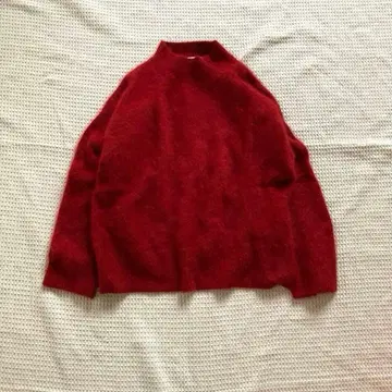 차오패닉 라쿤 100% 사이드 슬릿 풀오버 레드