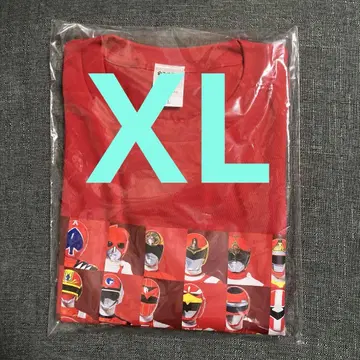 XL 전 슈퍼 전대전 티셔츠 역대 레드 대집합 미개봉품