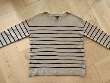 *컨디션 최상* Massimo Dutti 브라운 보더 코튼 니트 (XS)