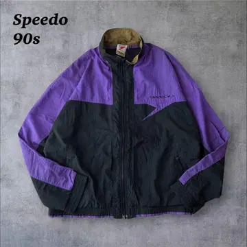 90sSpeedo 트랙 자켓 퍼플 바이컬러 빈티지 저지